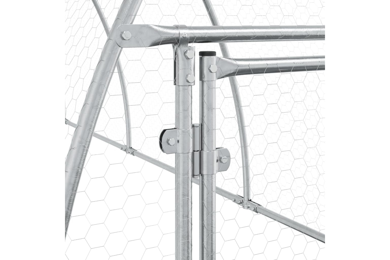 vidaXL 3281529 Rabbit Cage Silver 600x105x120cm Galvanised Steel-8
