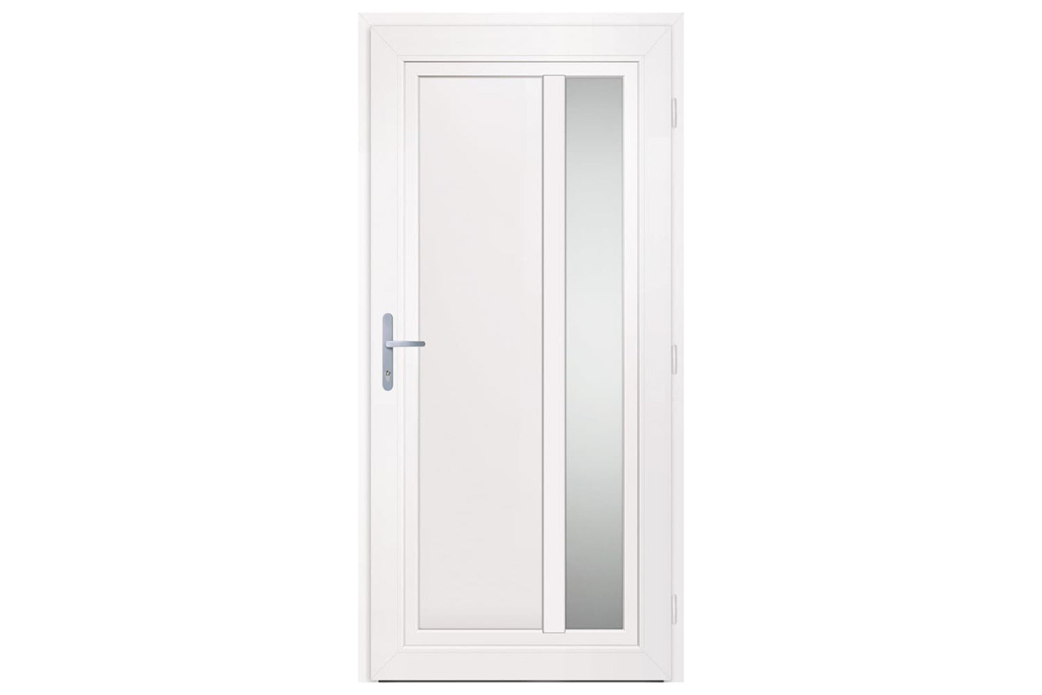 vidaXL 3157098 Front Door White 98x208cm Pvc-3