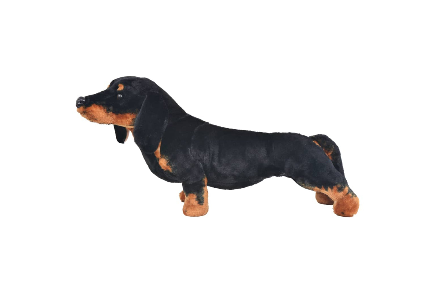 vidaXL 91333 Standing Plush Toy Dachshund Dog Black Xxl-2