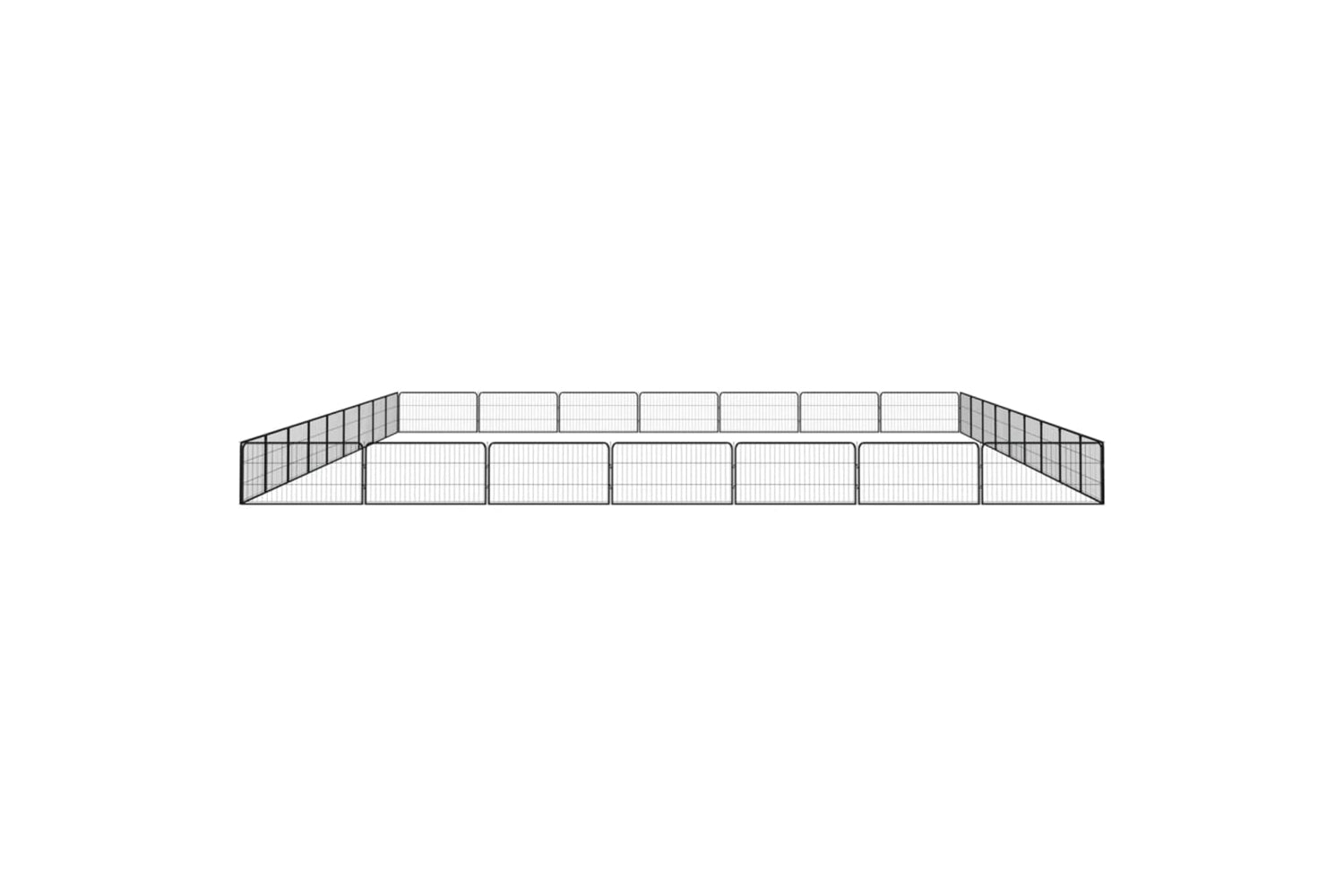 vidaXL 3115973 32-panel Dog Playpen Black 100x50cm Powder-coated Steel-4