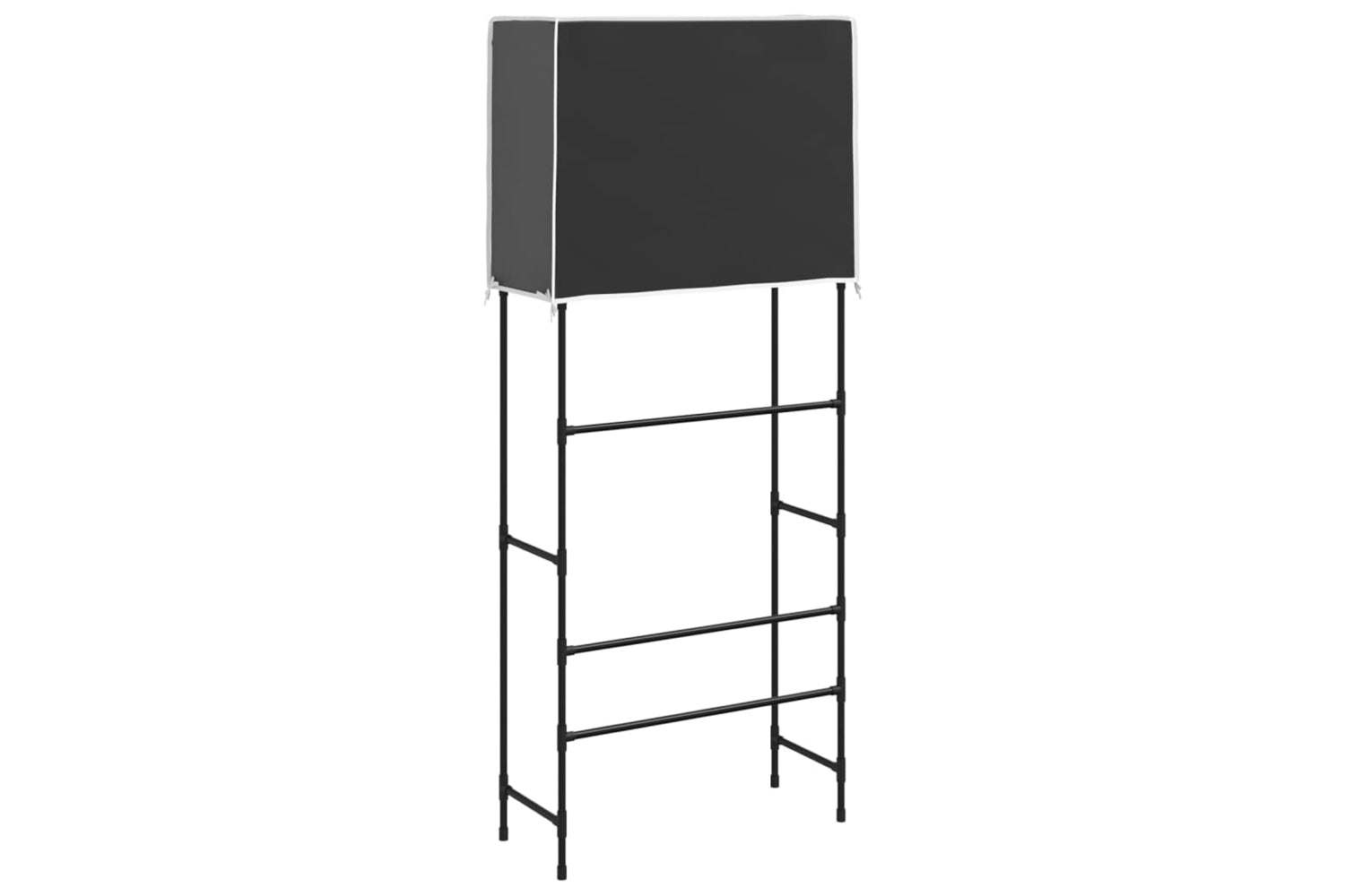 vidaXL 343135 2-tier Storage Rack Over Laundry Machine Black 71x29.5x170.5cm Iron-4