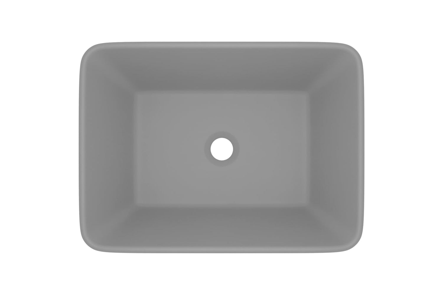 vidaXL 147048 Luxury Wash Basin Matt Light Grey 41x30x12cm Ceramic-2