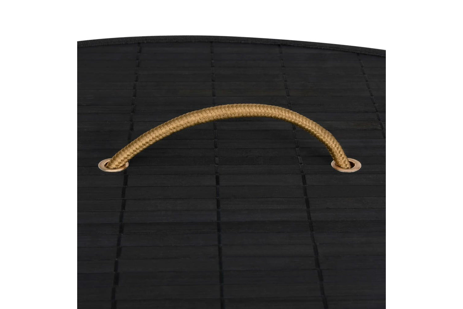 Vidaxl 320762 Bamboo Corner Laundry Basket Black 60 L-7
