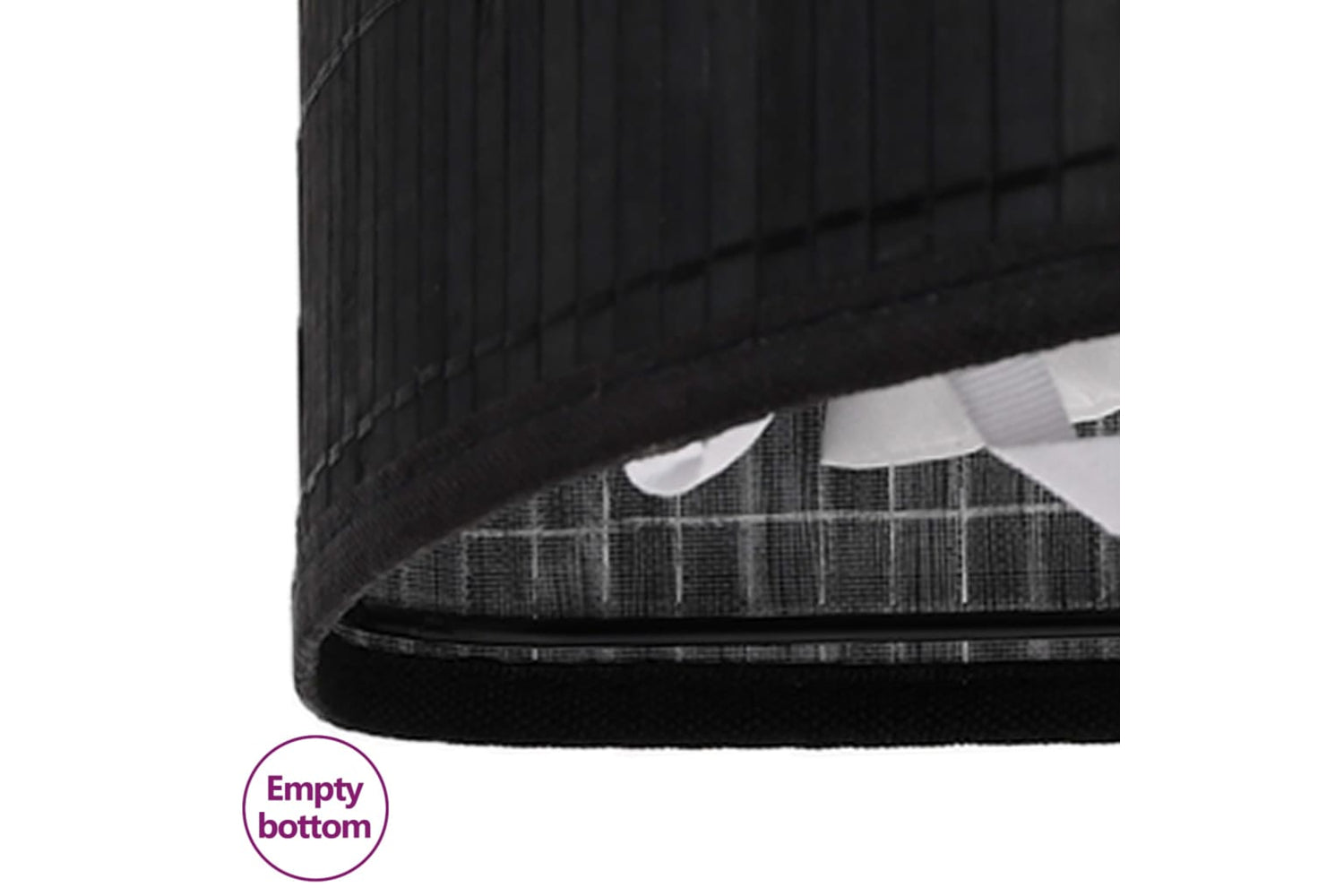 Vidaxl 320762 Bamboo Corner Laundry Basket Black 60 L-8