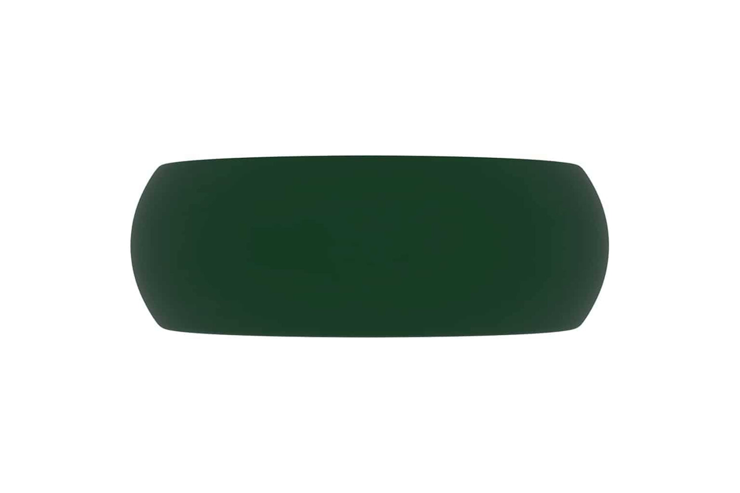 vidaXL 147003 Luxury Wash Basin Round Matt Dark Green 40x15cm Ceramic-2