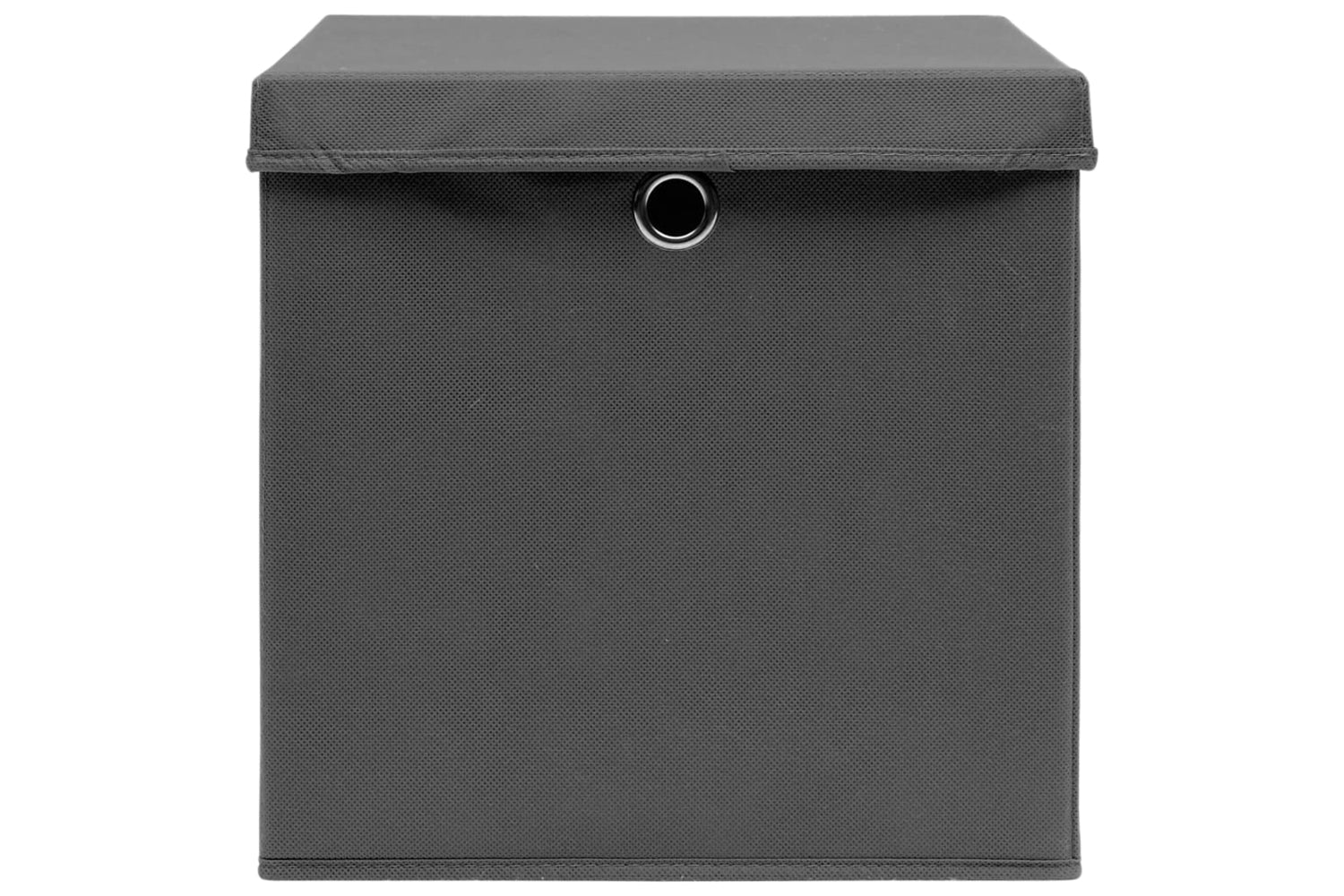 vidaXL 325192 Storage Boxes With Covers 4 Pcs 28x28x28cm Grey-4