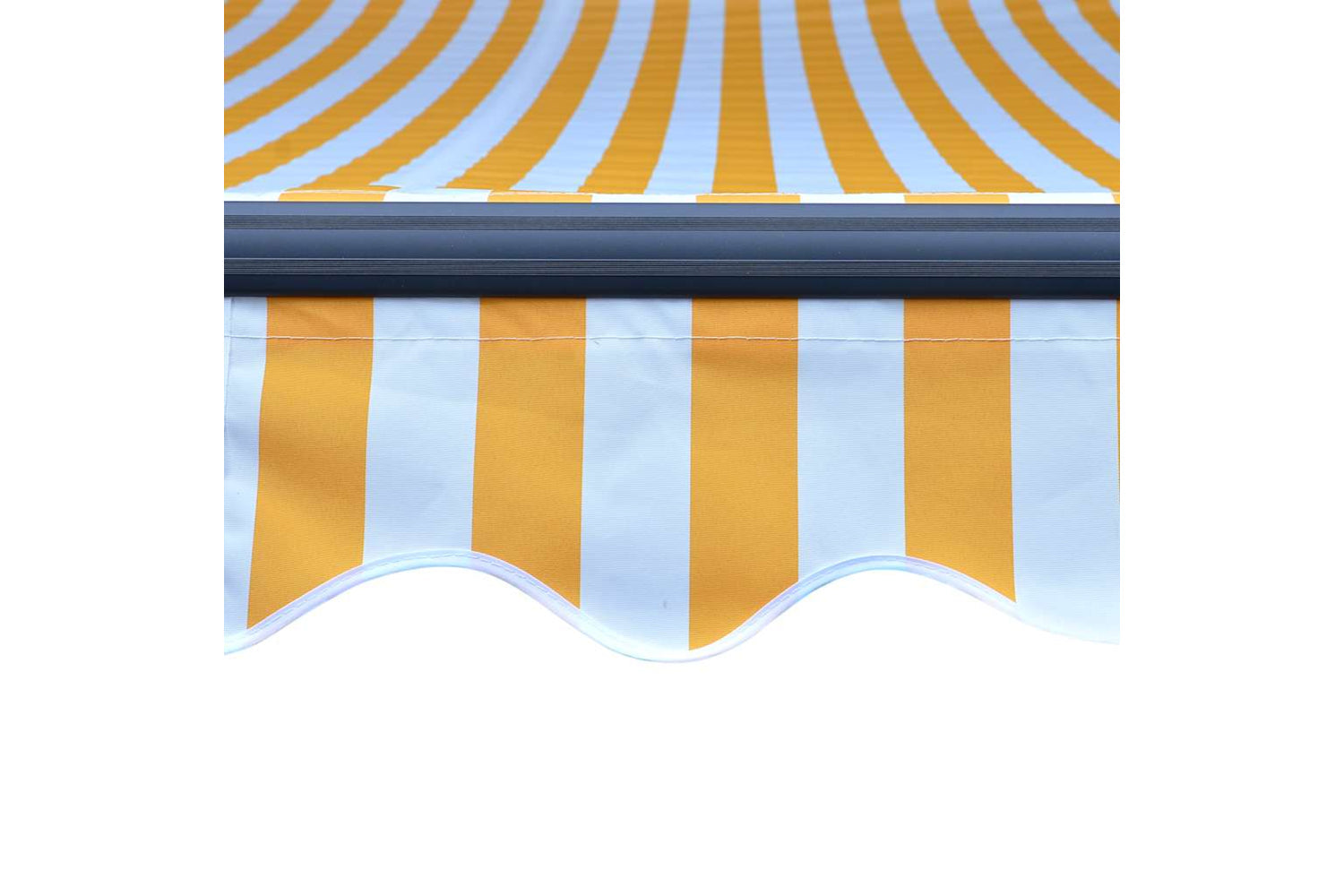 Vidaxl Manual Retractable Awning With Led 300x250 Cm Yellow And White-7