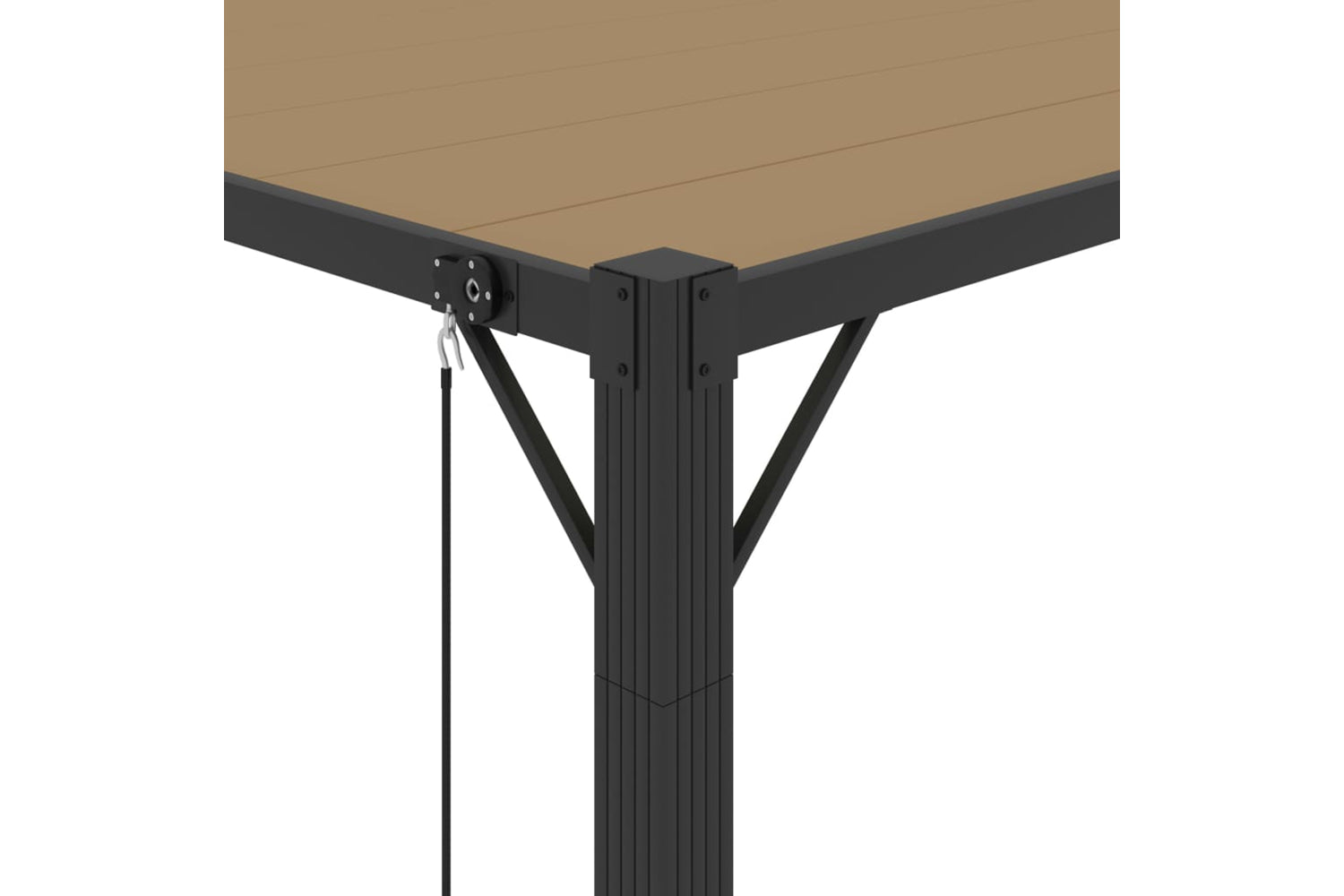 Vidaxl Gazebo With Louvered Roof 3x3 M Taupe Fabric And Aluminium-6