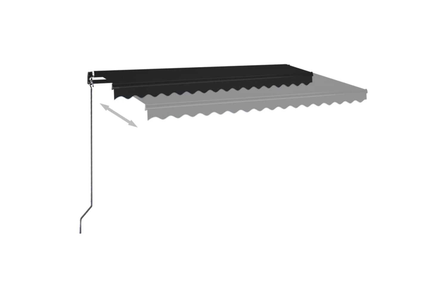 vidaXL 3069179 Manual Retractable Awning 400x350cm Anthracite-2