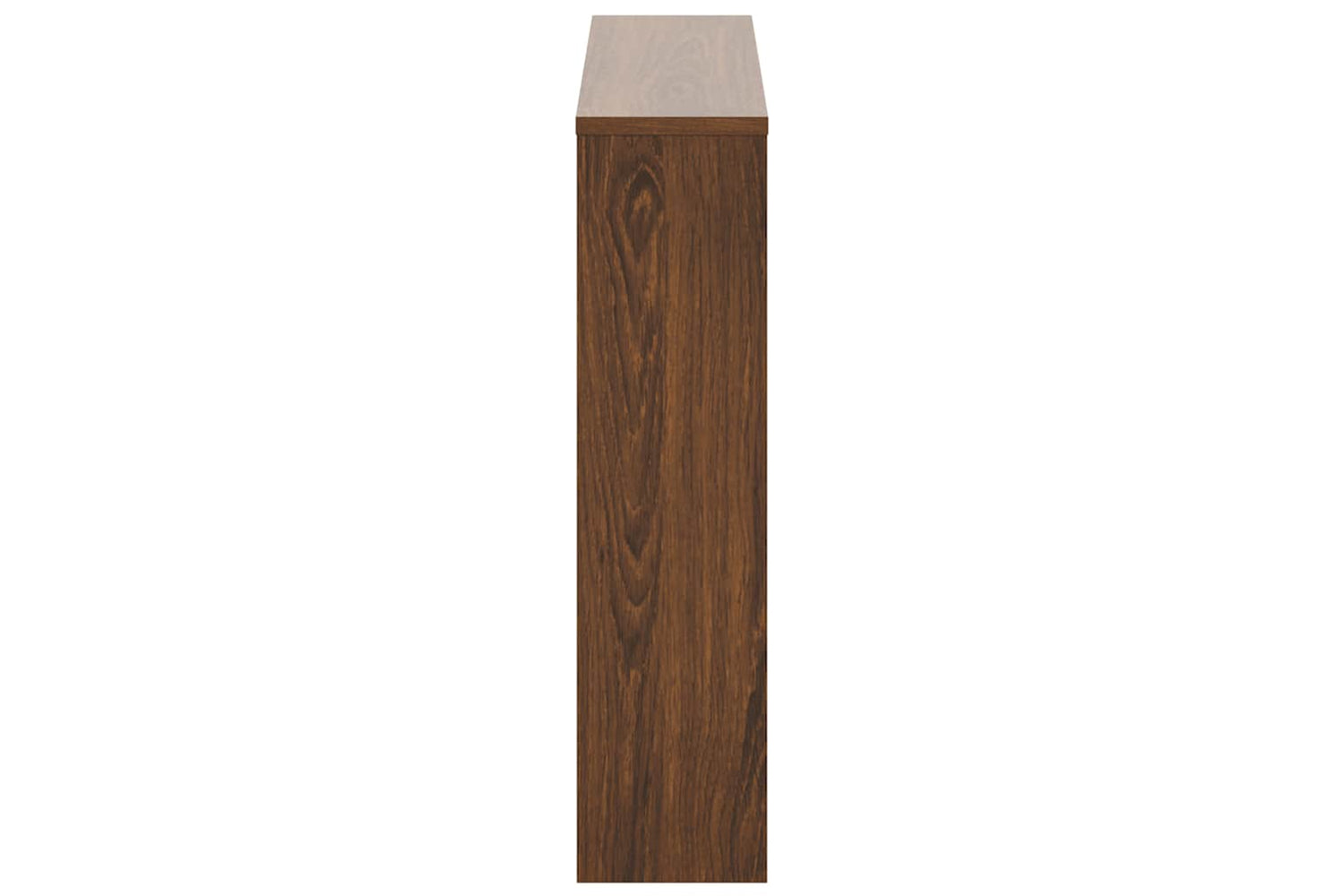 vidaXL 342634 Shoe Cabinet With Mirror 2-layer Brown Oak 63x17x67cm-4