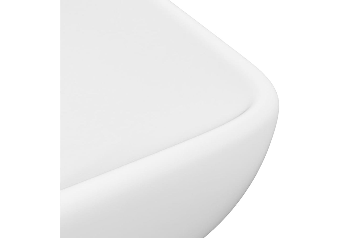 vidaXL 146954 Luxury Basin Rectangular Matt White 71x38cm Ceramic-4
