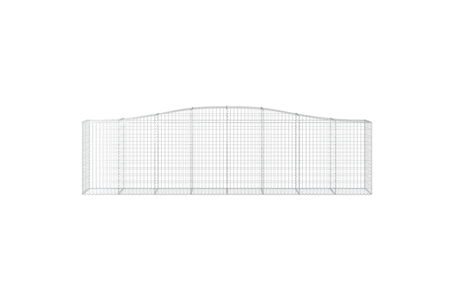 vidaXL 3145962 Arched Gabion Baskets 8 Pcs 400x50x100/120cm Galvanised Iron-3