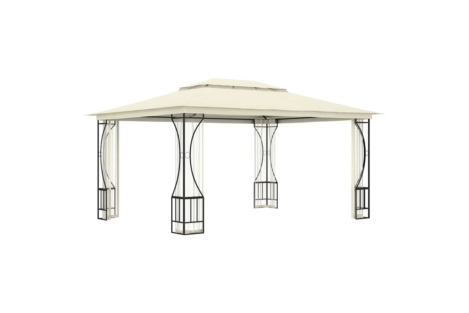 vidaXL 48596 Gazebo With Nets 300x400x265cm Cream-3