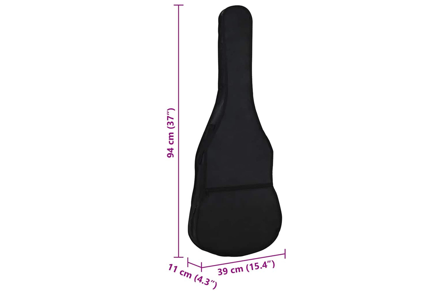 vidaXL 70156 Guitar Bag For 3/4 Classical Guitar Black 94x35cm Fabric-7