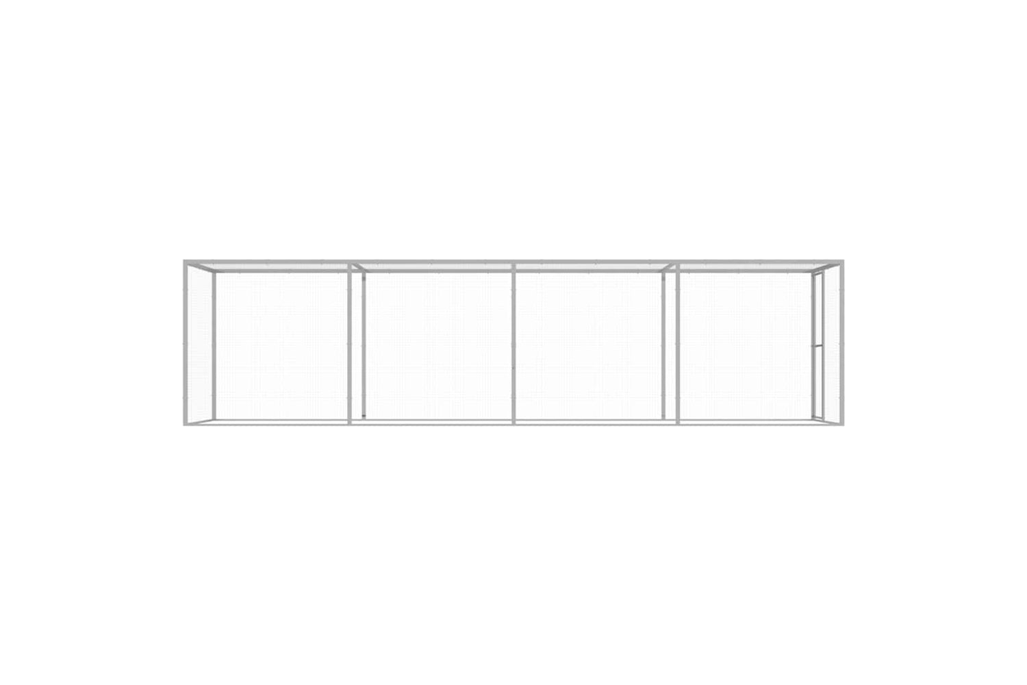 Vidaxl Cat Cage 6x1.5x1.5 M Galvanised Steel-3