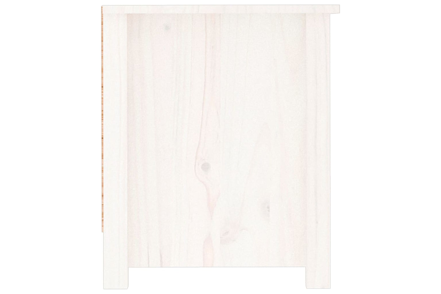 vidaXL 814595 Shoe Cabinet White 110x38x45.5cm Solid Wood Pine-4