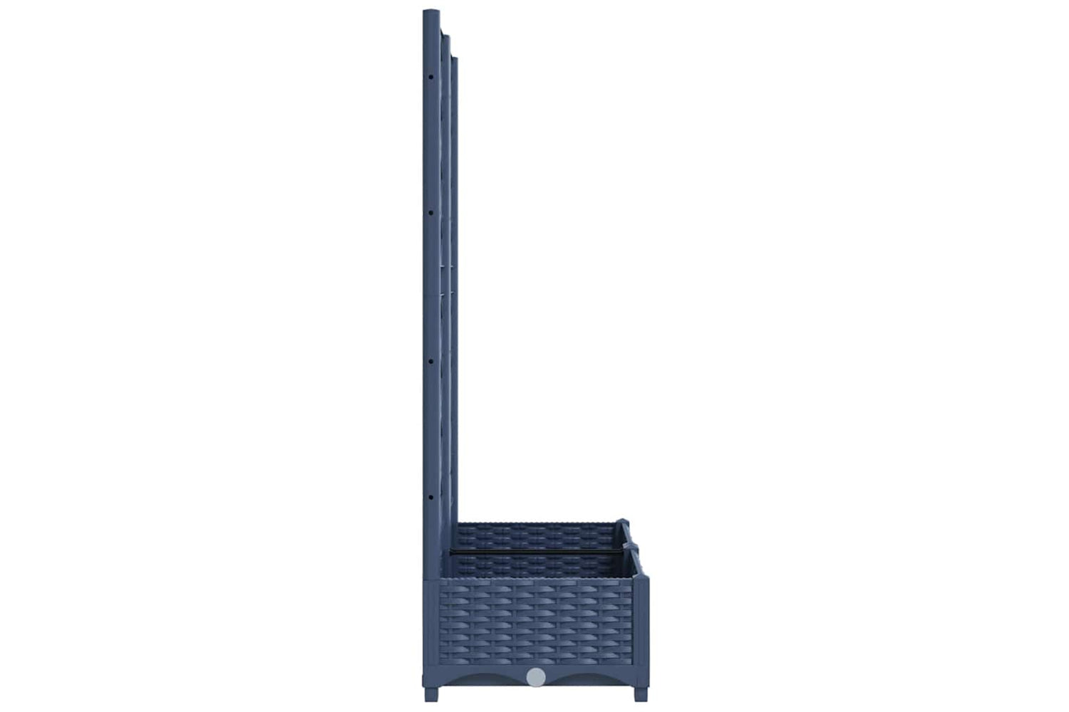 vidaXL Garden Planter With Trellis Dark Grey 80x40x121.5cm Pp-4