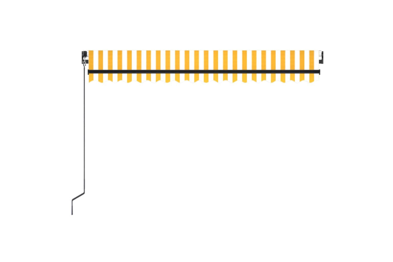 vidaXL 3069183 Manual Retractable Awning With Led 400x350cm Yellow And White-3