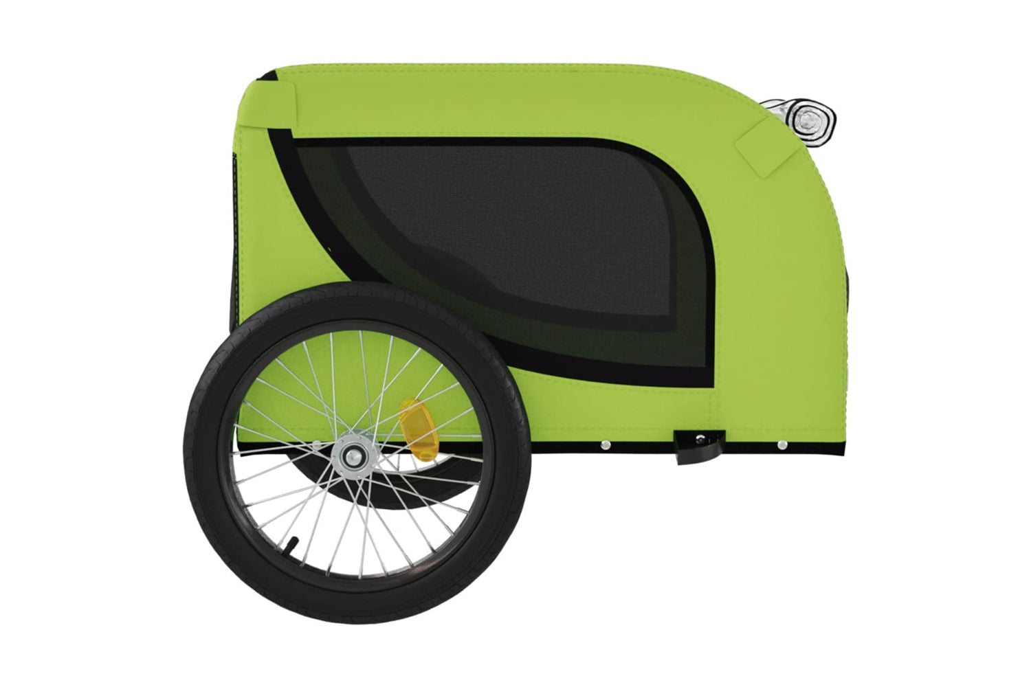 Vidaxl 94011 Pet Bike Trailer Green And Black Oxford Fabric And Iron-5