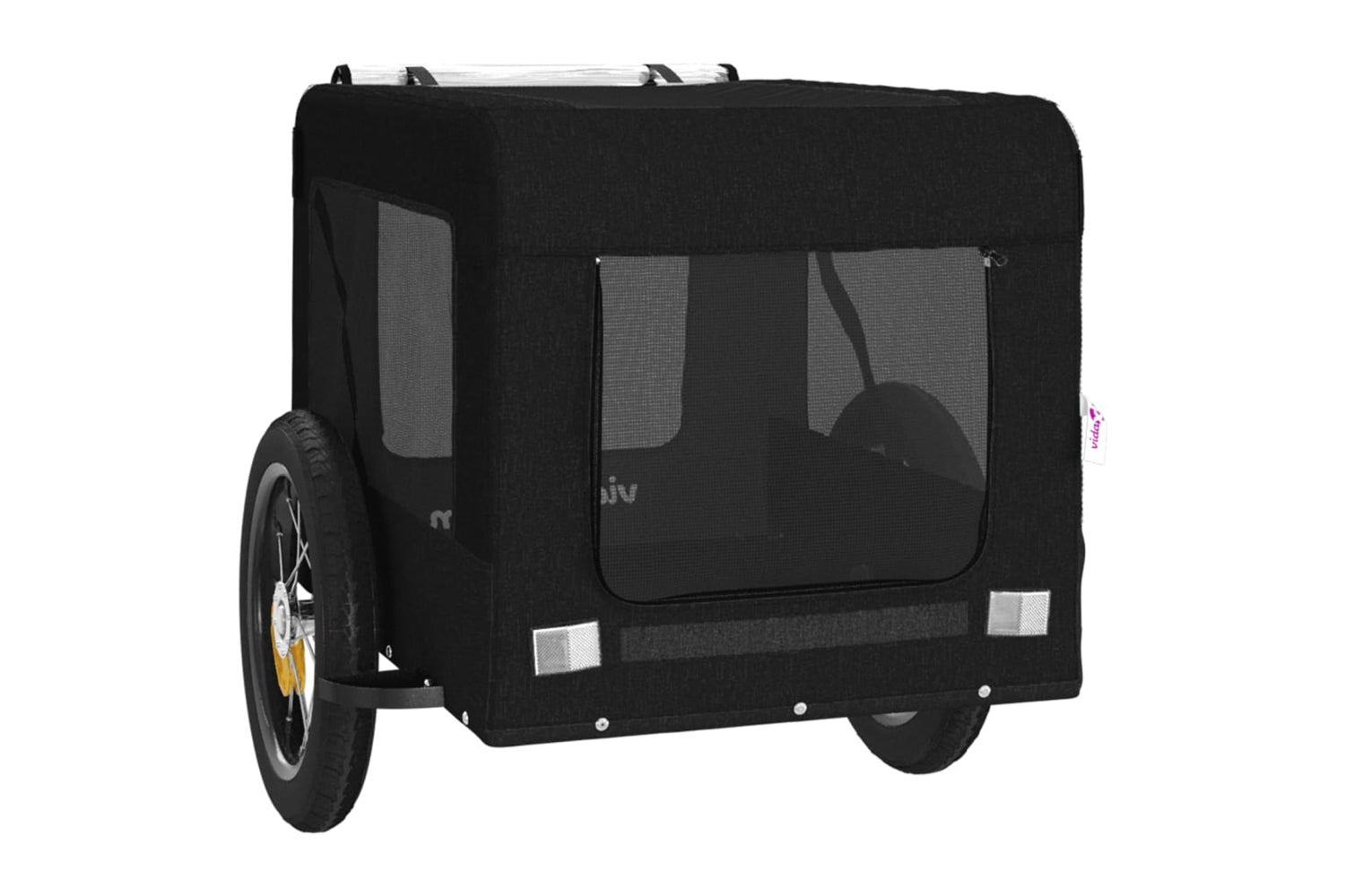 Vidaxl 93912 Pet Bike Trailer Black Oxford Fabric&iron-5