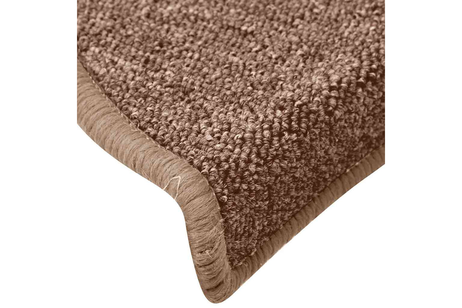 vidaXL 322367 Carpet Stair Treads 15 Pcs Brown 65x24x4cm-5