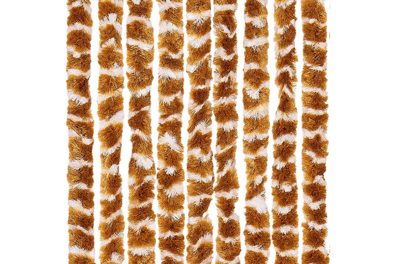 vidaXL Insect Curtain Ochre And White 100x220cm Chenille-5