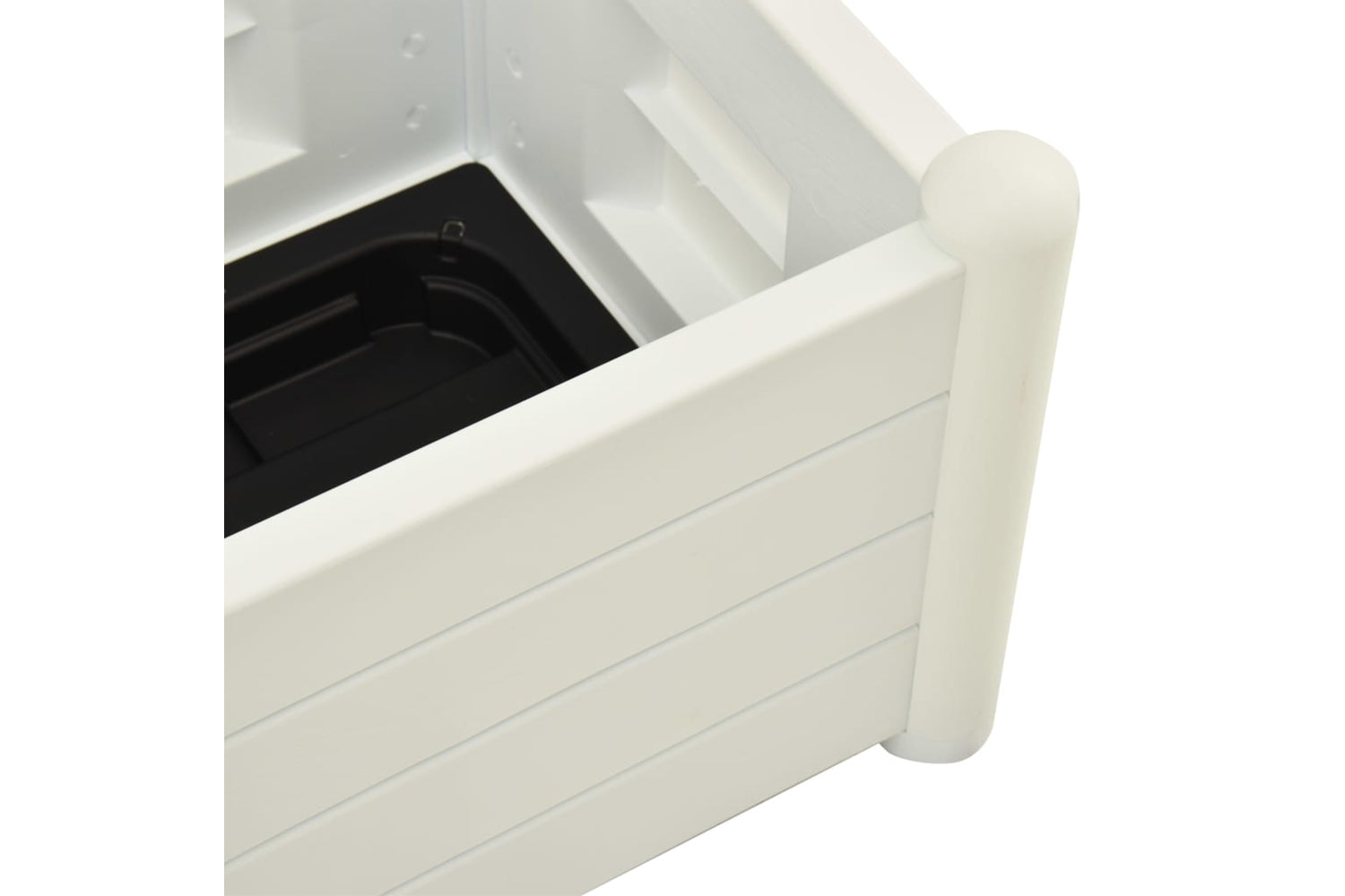 vidaXL 313979 Garden Planter With Trellis 43x43x142cm Pp White-5