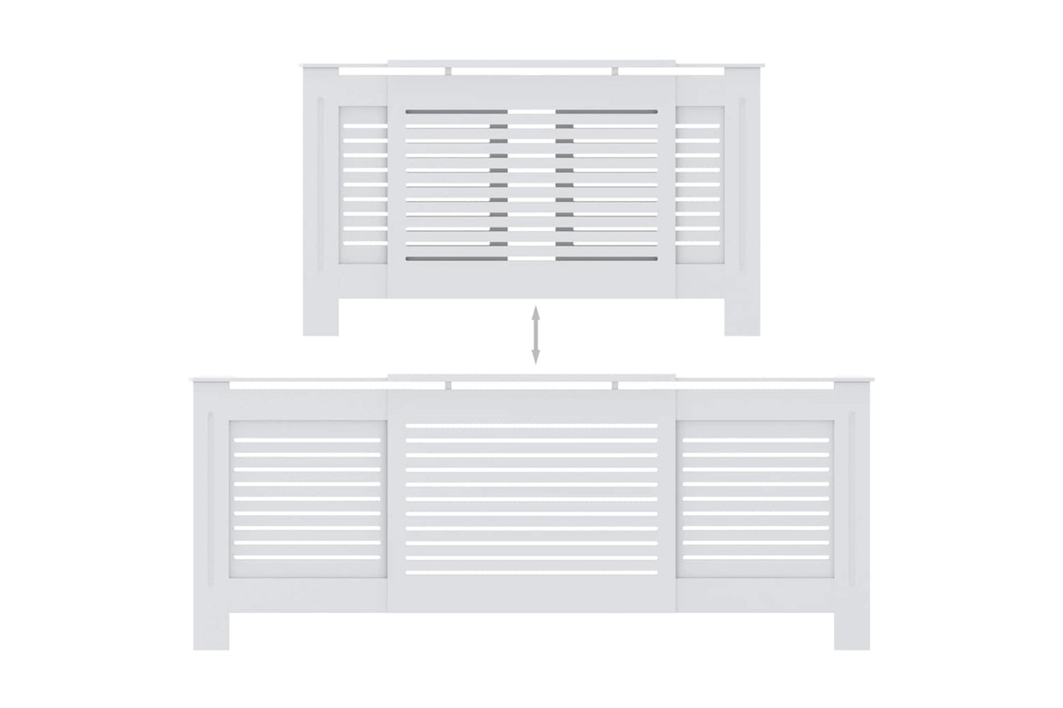 VidaXL MDF Radiator Cover White 205cm-5