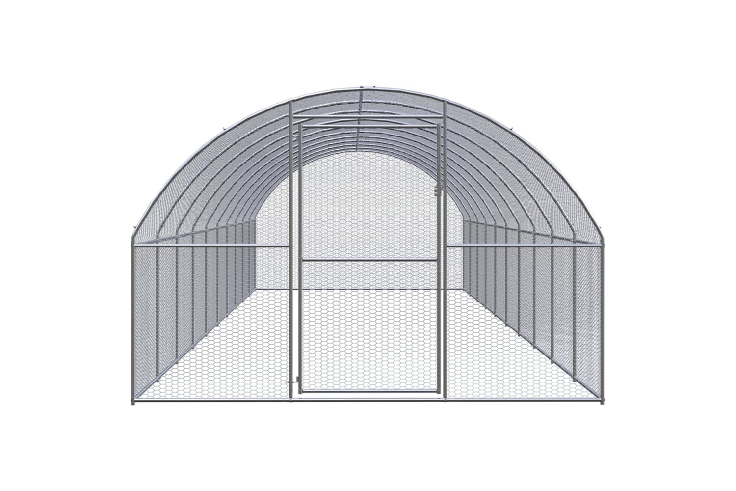 Vidaxl 3095467 Outdoor Chicken Coop 3x10x2 M Galvanised Steel-2