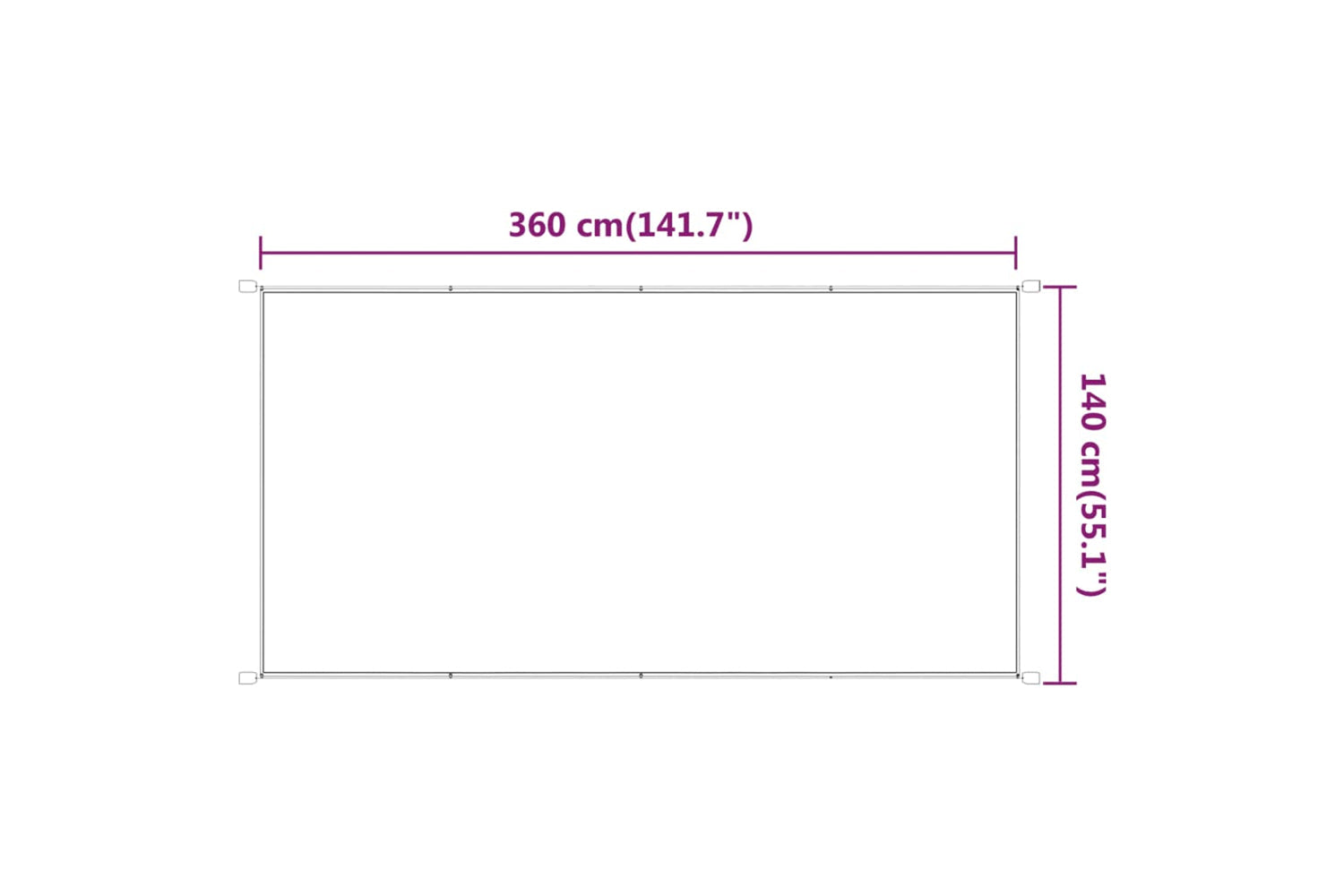 vidaXL 148312 Vertical Awning Light Green 140x360cm Oxford Fabric-5