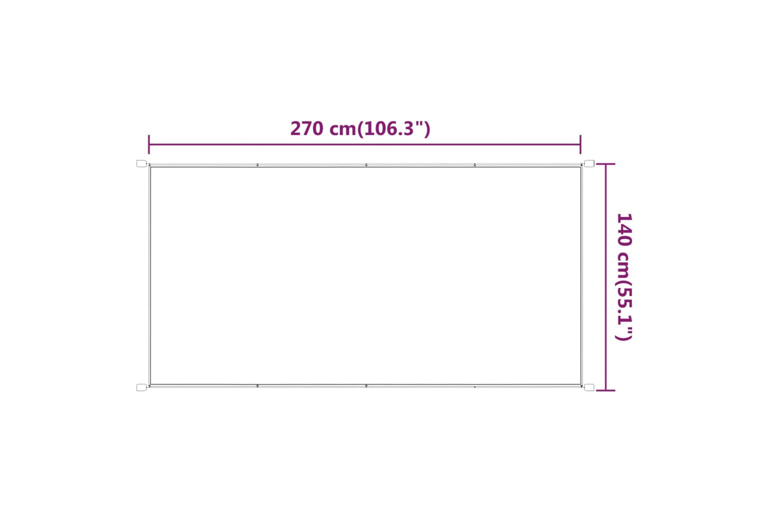 vidaXL 148213 Vertical Awning Anthracite 140x270cm Oxford Fabric-5