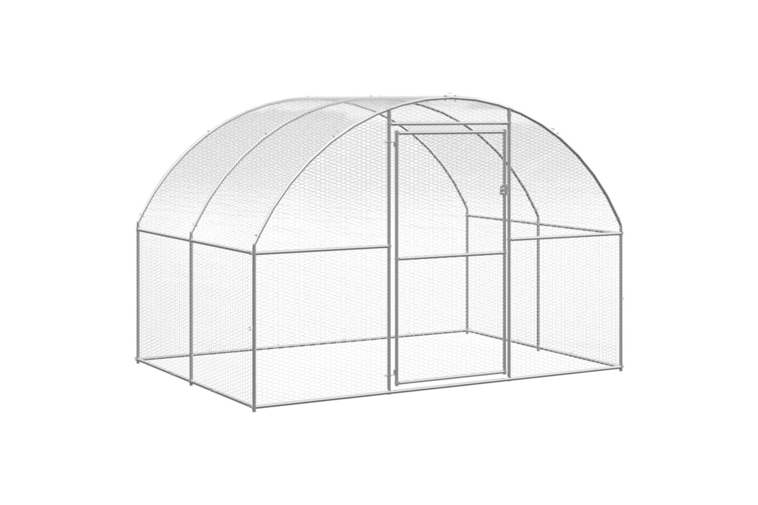 Vidaxl 3095473 Outdoor Chicken Coop 3x4x2 M Galvanised Steel-6