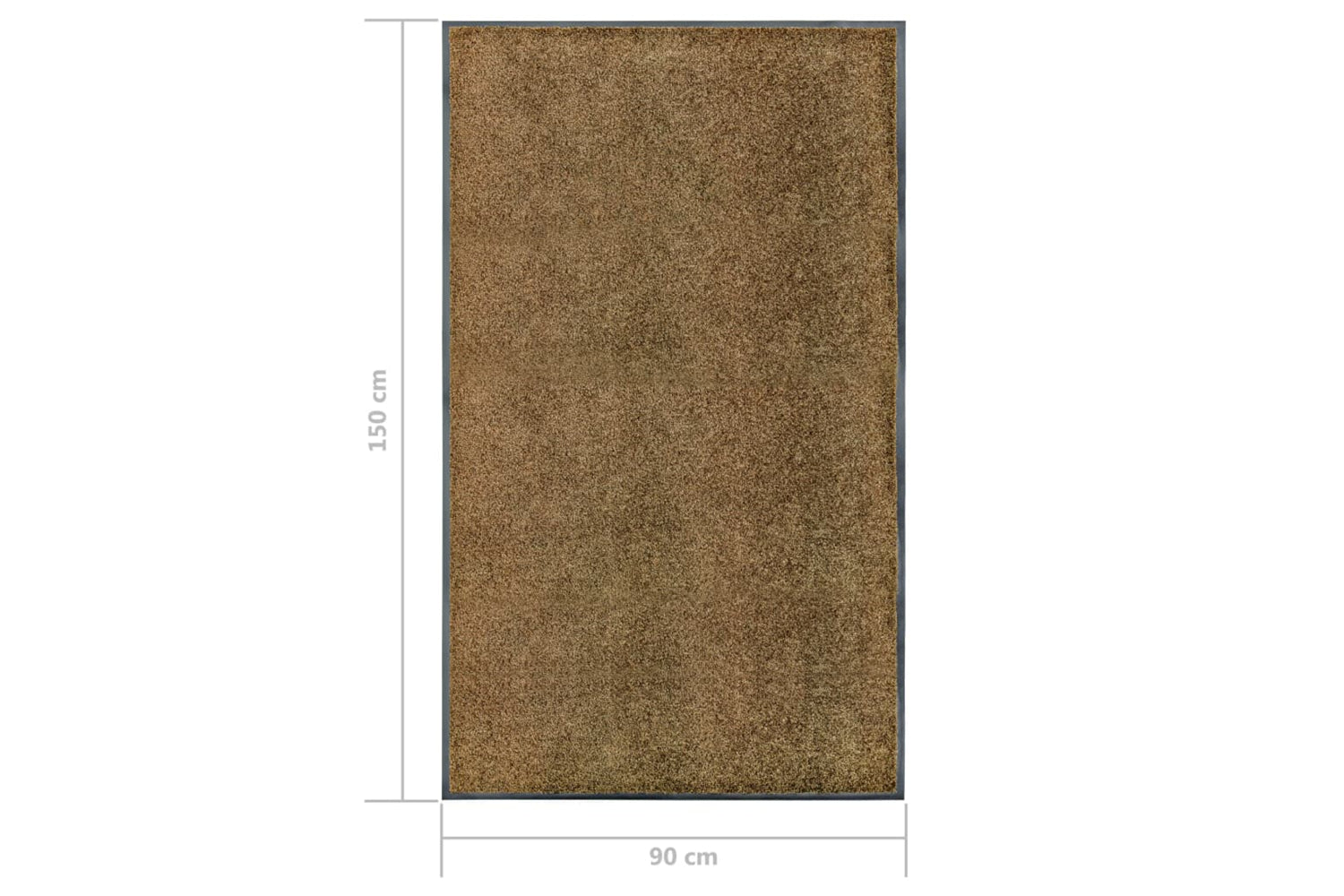 vidaXL 323437 Doormat Washable Brown 90x150cm-6