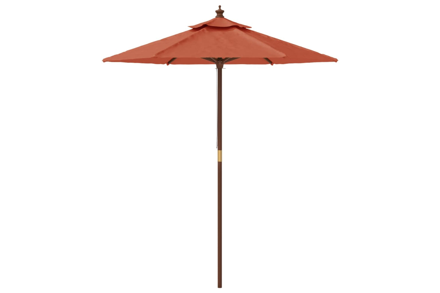 vidaXL 363164 Garden Parasol With Wooden Pole Terracotta 196x231cm-3
