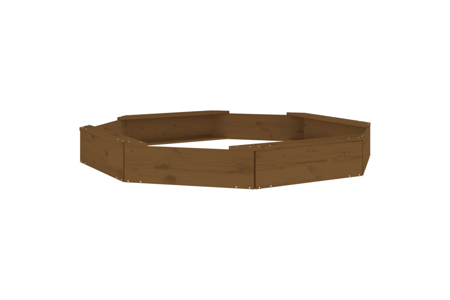 vidaXL 825019 Sandbox With Seats Honey Brown Octagon Solid Wood Pine-5