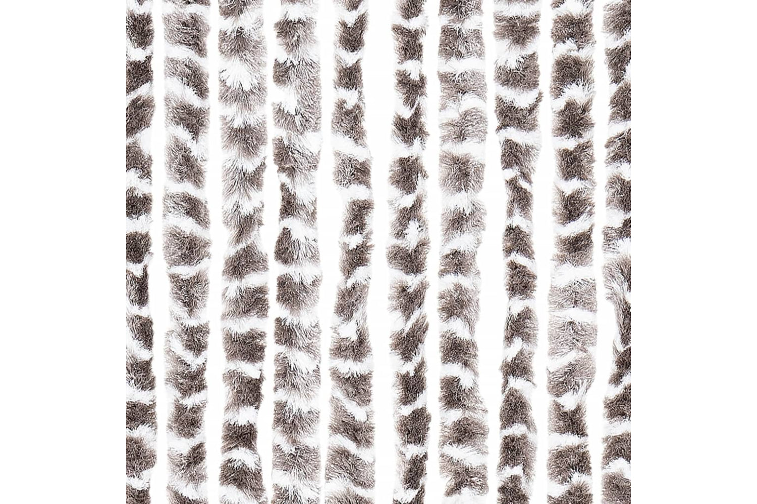 vidaXL Insect Curtain Taupe And White 100x220cm Chenille-5