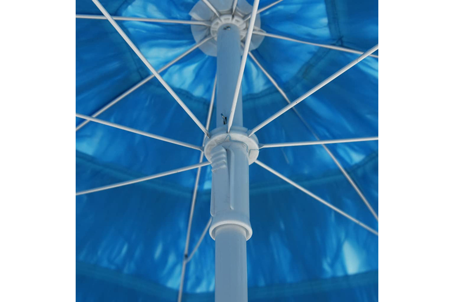 vidaXL 314695 Hawaii Beach Umbrella Blue 240cm-5