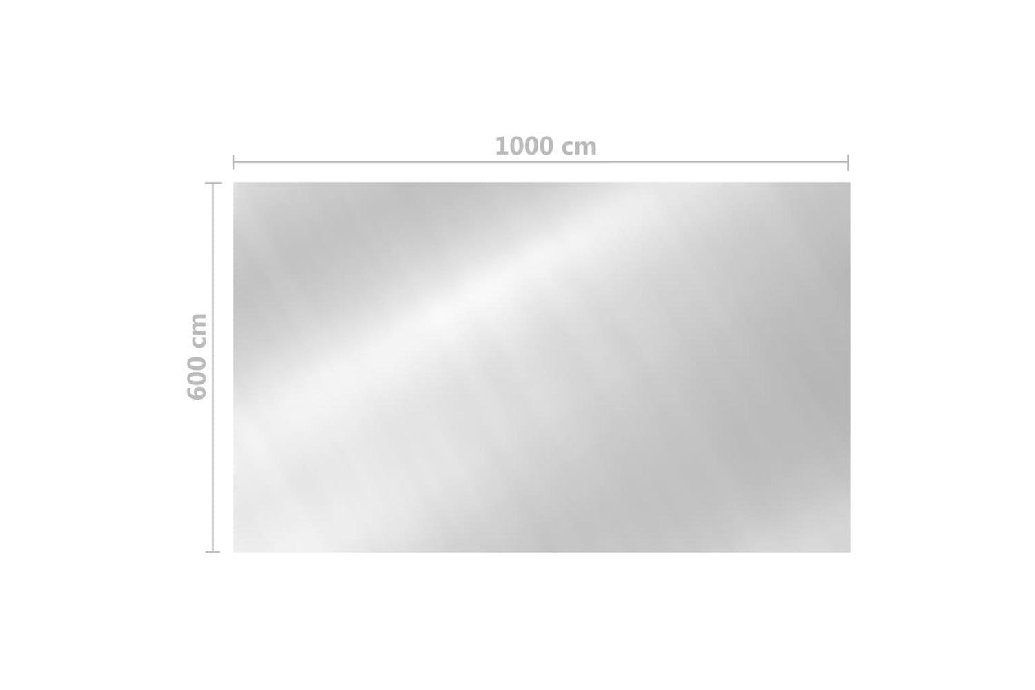 vidaXL 93104 Rectangular Pool Cover 1000x600cm Pe Silver-5