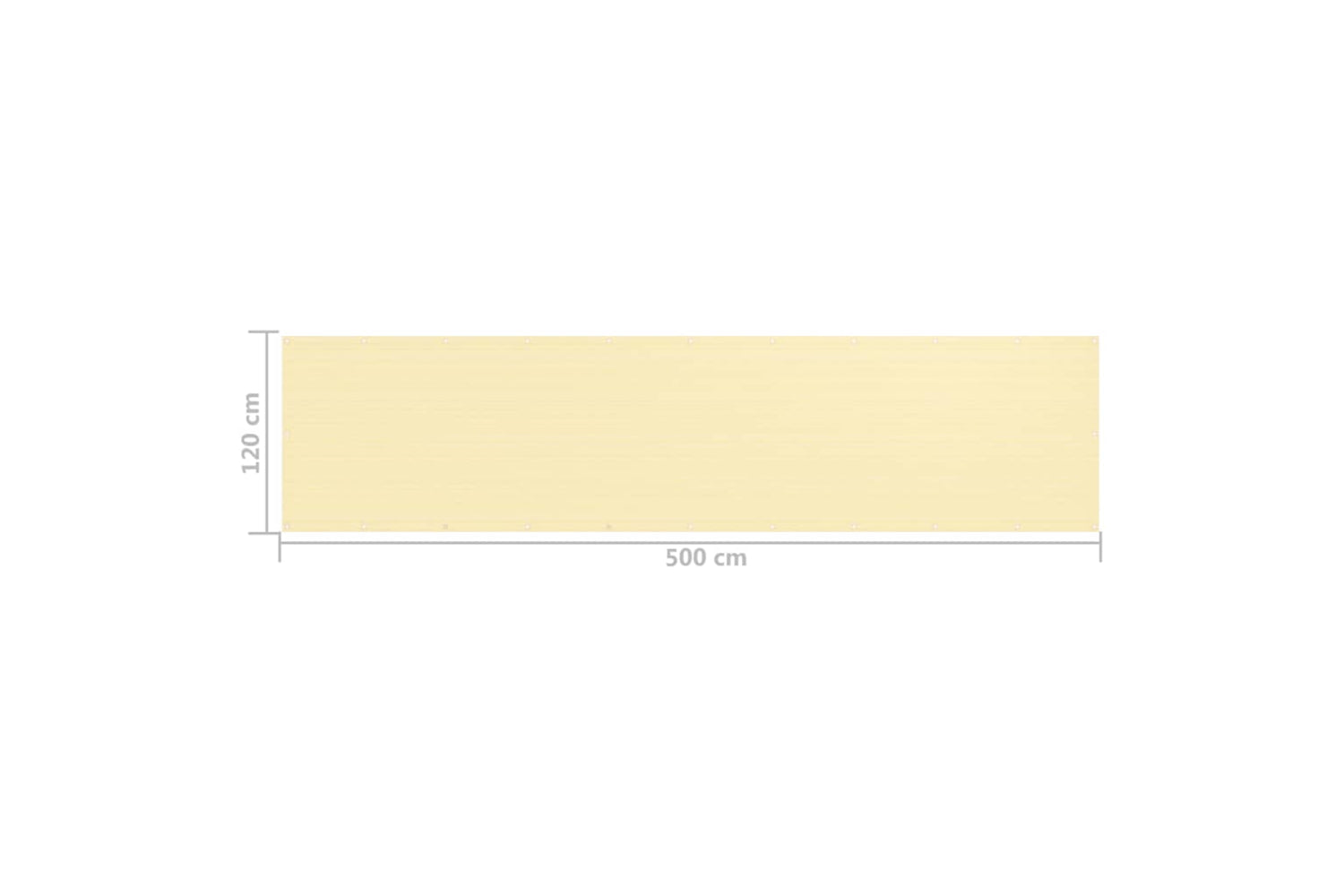 vidaXL 310918 Balcony Screen Beige 120x500cm Hdpe-5