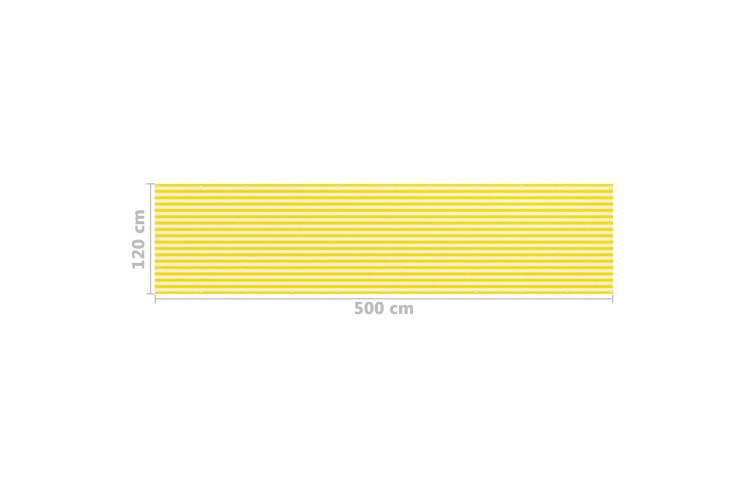 vidaXL 310882 Balcony Screen Yellow And White 120x500cm Hdpe-5