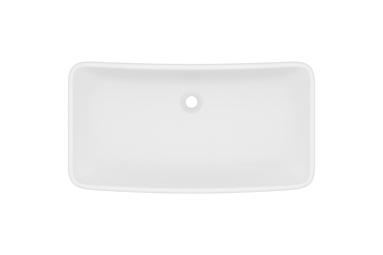 vidaXL 146954 Luxury Basin Rectangular Matt White 71x38cm Ceramic-2