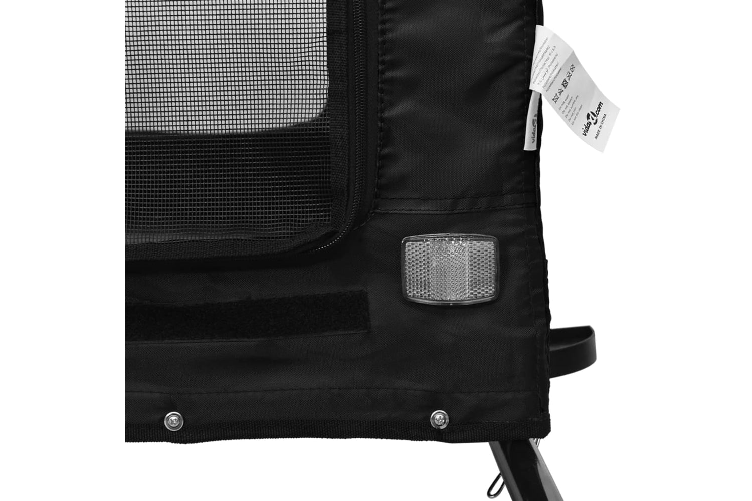 Vidaxl 94024 Pet Bike Trailer Black Oxford Fabric And Iron-8