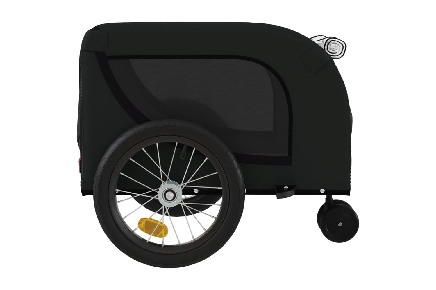 Vidaxl 94024 Pet Bike Trailer Black Oxford Fabric And Iron-5