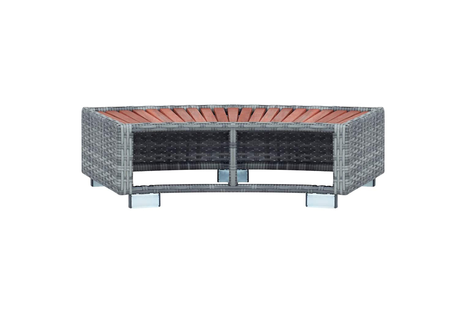 vidaXL 46461 Spa Step Grey Poly Rattan 92x45x25cm-6