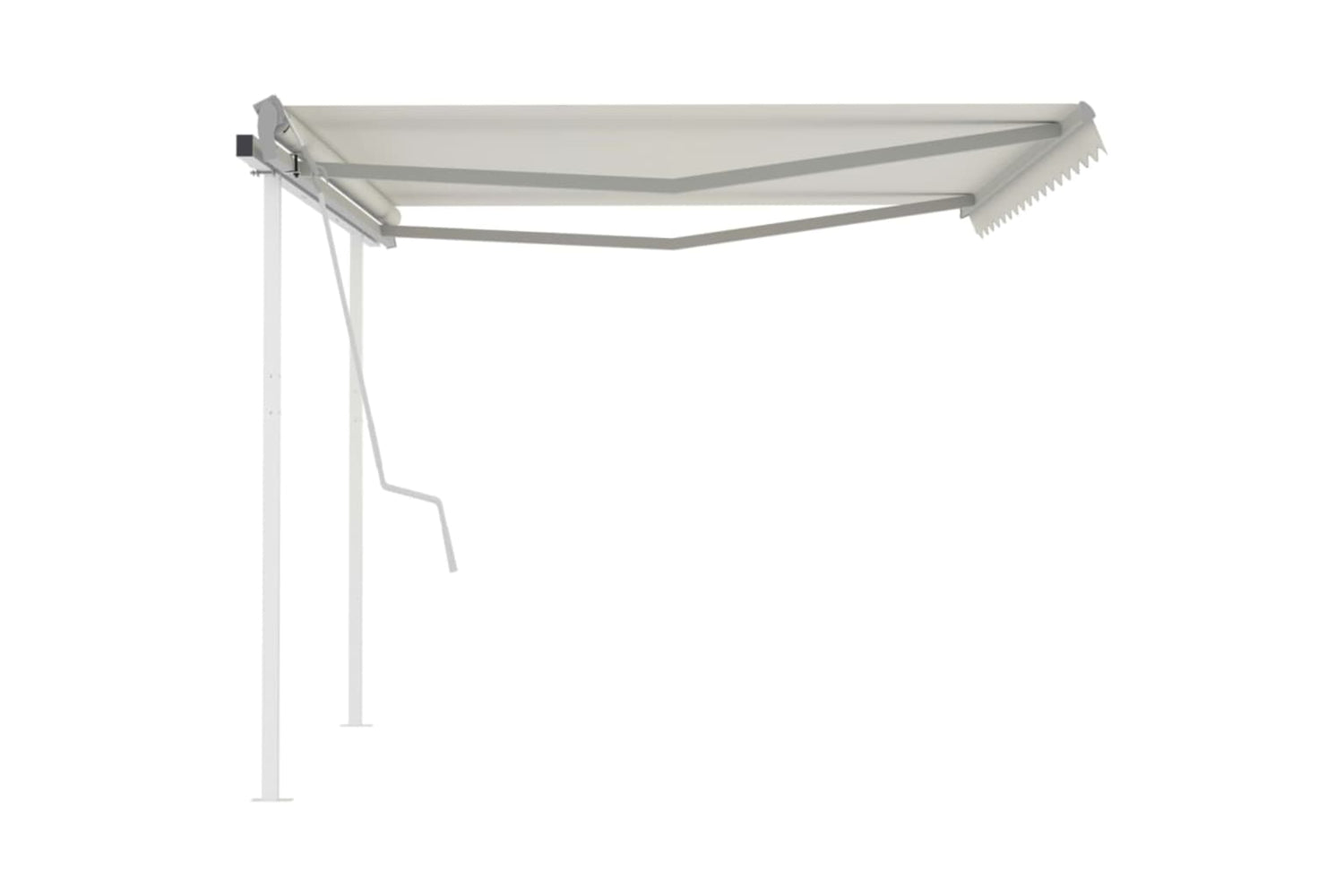 Vidaxl 3070017 Manual Retractable Awning With Posts 4x3.5 M Cream-4