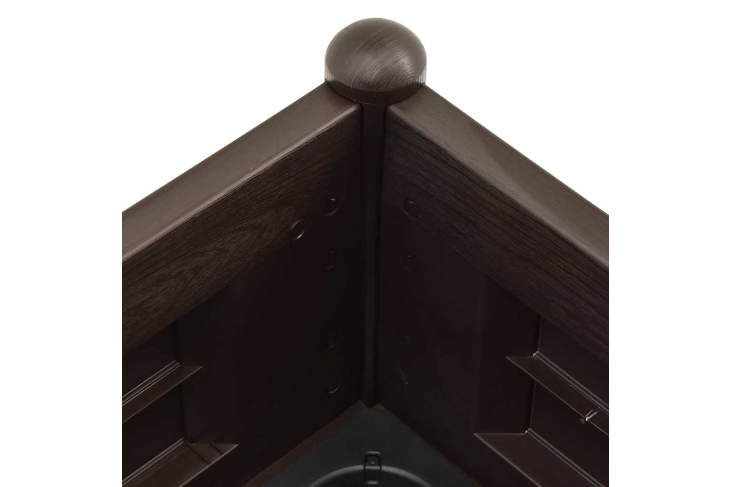 vidaXL 313976 Garden Raised Bed Pp Mocha 100x43x35cm-4