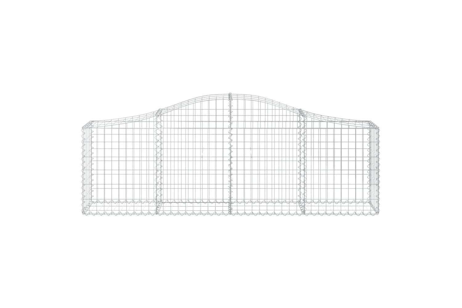 vidaXL 153383 Arched Gabion Basket 200x30x60/80cm Galvanised Iron-2