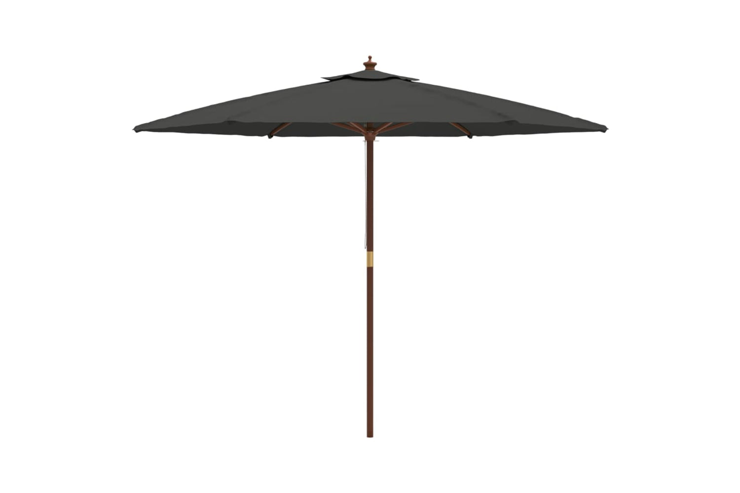 vidaXL 363169 Garden Parasol With Wooden Pole Anthracite 299x240cm-3