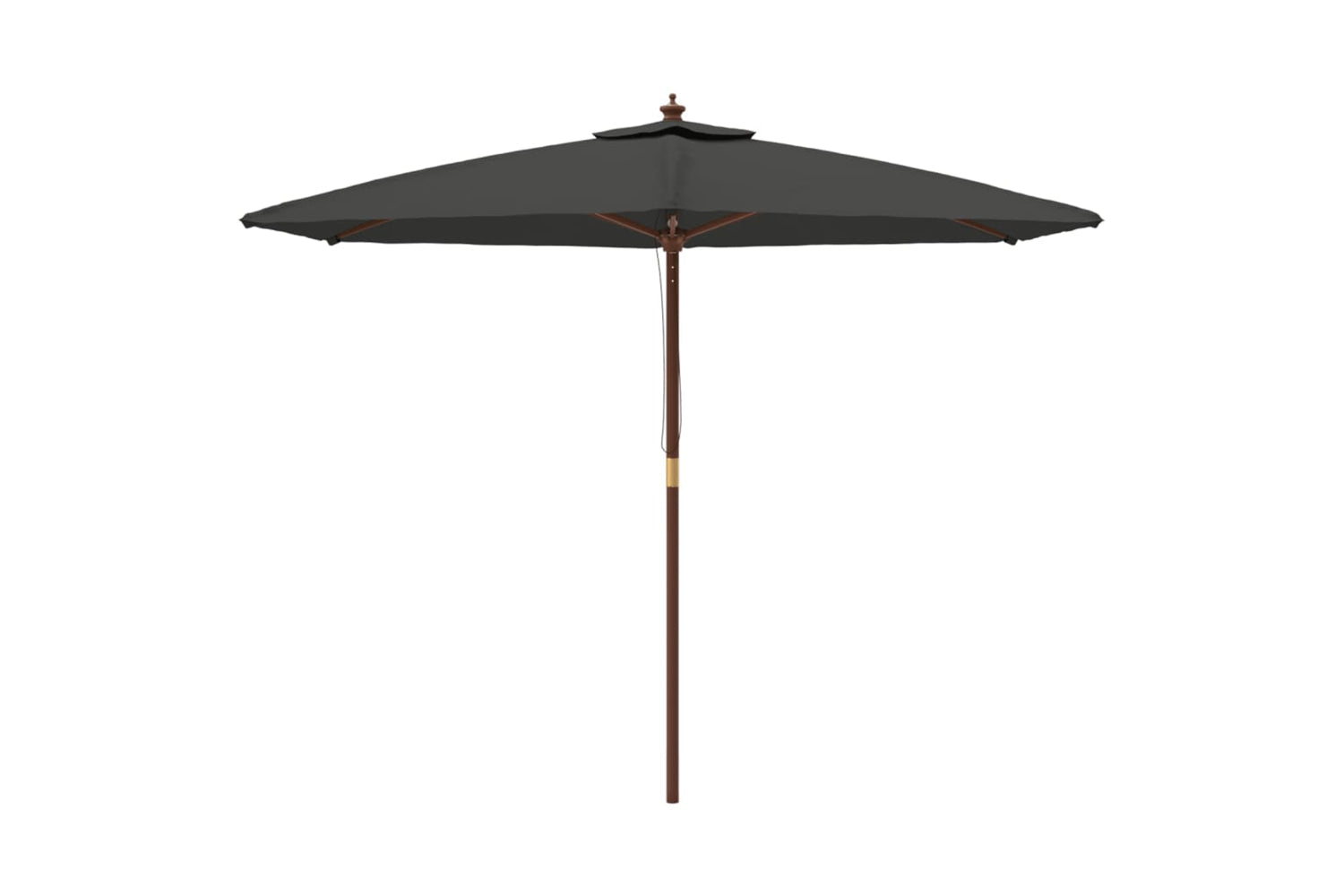 vidaXL 363169 Garden Parasol With Wooden Pole Anthracite 299x240cm-2
