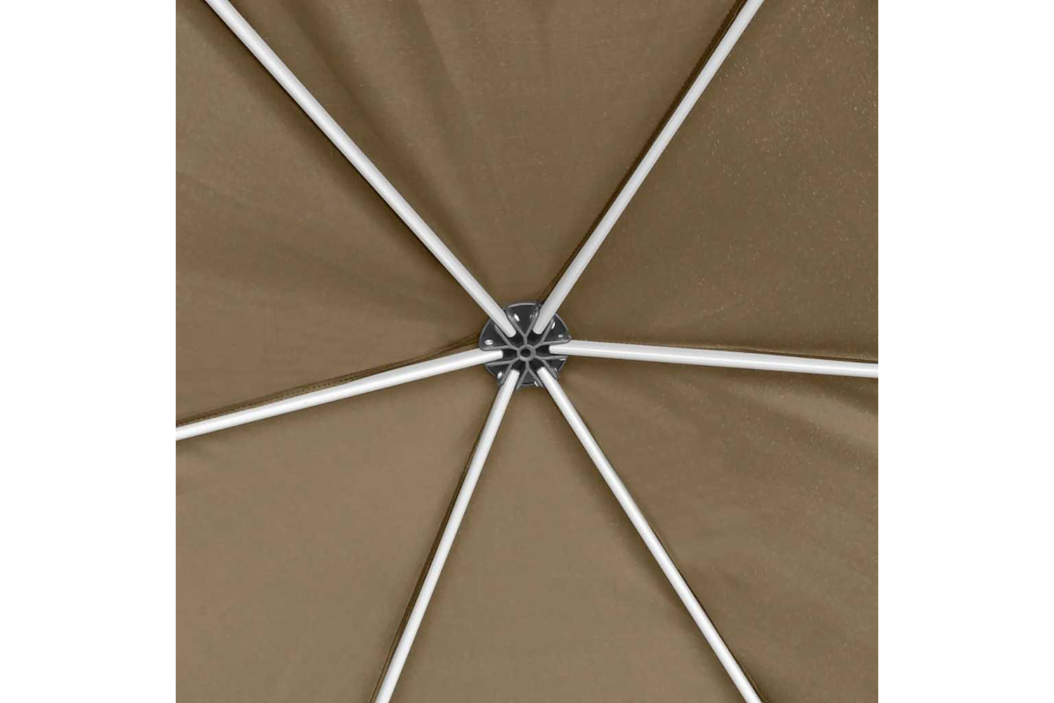 Vidaxl 362013 Hexagonal Pop-up Marquee With Sidewalls 3.6x3.1 M Taupe 220g/mâ²-7